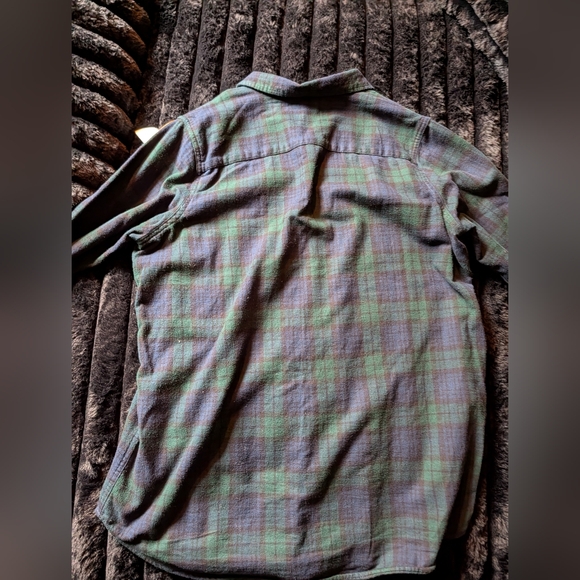 L.L. Bean Relaxed Fit Plaid Shirt - Green and Blue - Picture 8 of 13